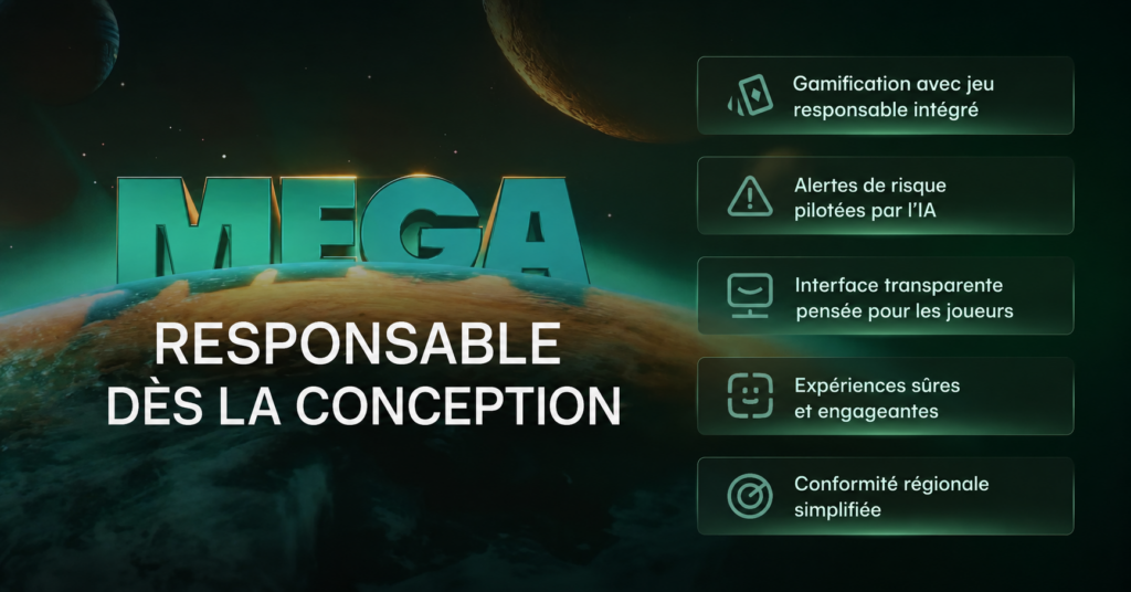 Visuel Soft2Bet présentant le programme MEGA pour un jeu responsable au Canada